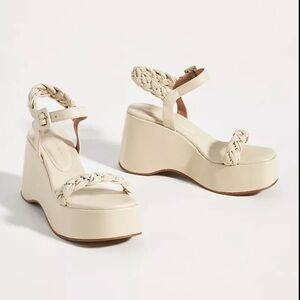 Vicenza Creme Braided Platform Sandals